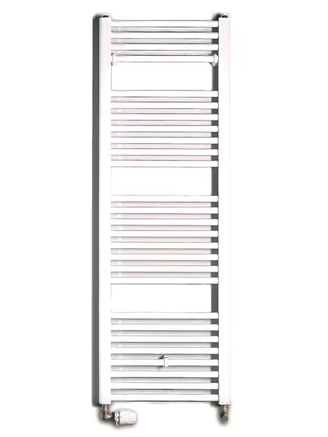 Biały kombinowany rurowy grzejnik łazienkowy Thermal Trend KD 132x45 cm odpowiedni do łazienki