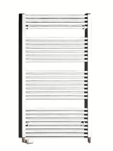 Biały kombinowany rurowy grzejnik łazienkowy Thermal Trend KD 132x75 cm, odpowiedni do łazienki