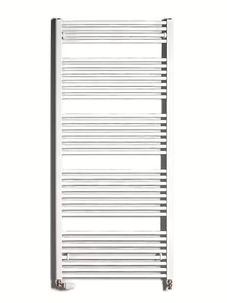 Biały kombinowany rurowy grzejnik łazienkowy Thermal Trend KD 168x75 cm pro łazienki