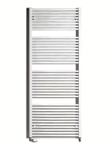 Biały kombinowany rurowy grzejnik łazienkowy Thermal Trend KD 75x185 cm do łazienki.