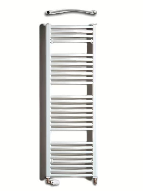 Biały kombinowany rurowy grzejnik łazienkowy Thermal Trend KDO 45x132 cm do łazienki