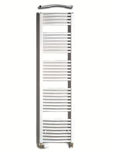 Biały kombinowany rurowy grzejnik łazienkowy Thermal Trend KDO 45x168 cm odpowiedni do łazienki.