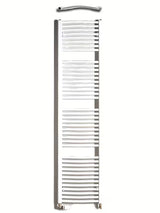 Biały kombinowany rurowy grzejnik łazienkowy Thermal Trend KDO 45x185 cm do łazienki.