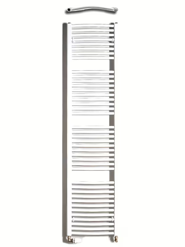 Biały kombinowany rurowy grzejnik łazienkowy Thermal Trend KDO 45x185 cm do łazienki.