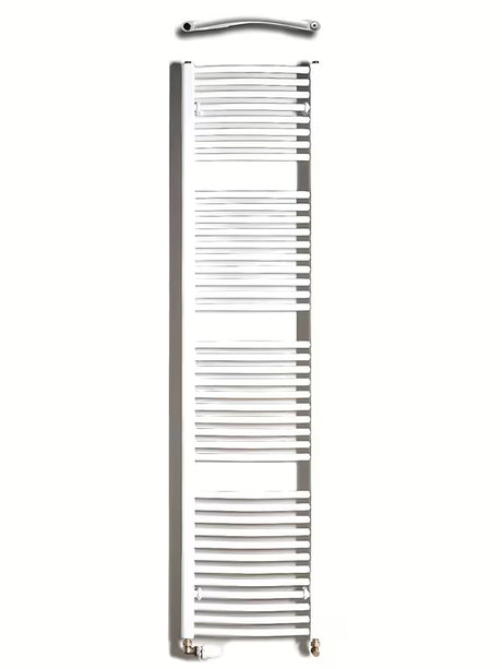 Biały kombinowany rurowy grzejnik łazienkowy Thermal Trend KDO 45x185 cm do łazienki.