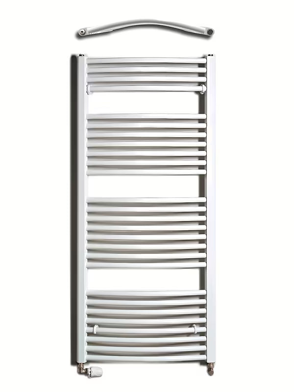 Biały kombinowany rurowy grzejnik łazienkowy Thermal Trend Kdo 60x132 cm odpowiedni do łazienki