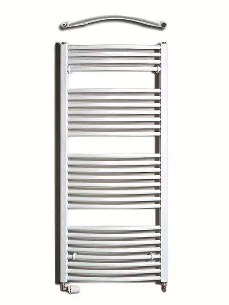 Biały kombinowany rurowy grzejnik łazienkowy Thermal Trend Kdo 60x132 cm odpowiedni do łazienki