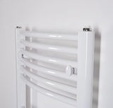 Thermal Trend Kdo kombinowany grzejnik łazienkowy grzejnik łazienkowy 132x60 cm w kolorze białym z podłączeniem środkowym