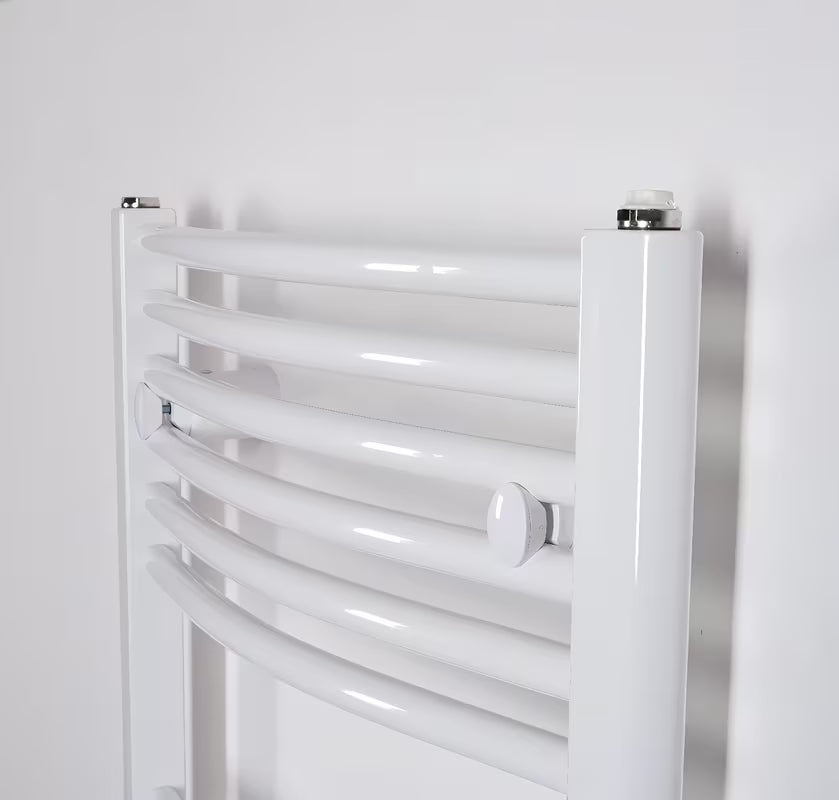 Thermal Trend Kdo kombinowany grzejnik łazienkowy grzejnik łazienkowy 132x60 cm w kolorze białym z podłączeniem środkowym