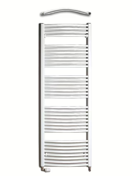 Biały kombinowany rurowy grzejnik łazienkowy Thermal Trend KDO 168x60 cm odpowiedni do łazienki i przedpokoju.
