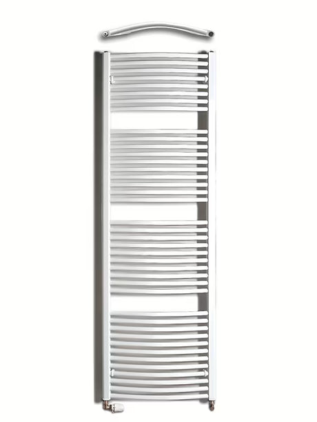 Biały kombinowany rurowy grzejnik łazienkowy Thermal Trend Kdo 60x185 cm do łazienki