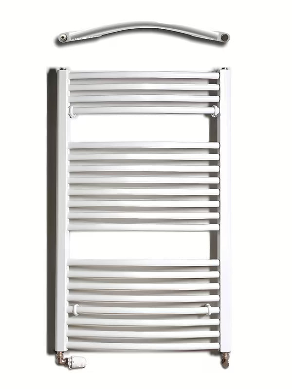 Biały kombinowany rurowy grzejnik łazienkowy Thermal Trend KDO 60x96 cm odpowiedni do łazienki