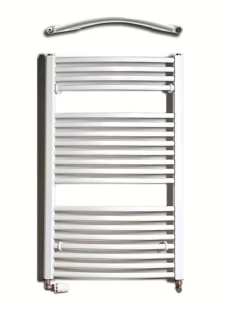 Biały kombinowany rurowy grzejnik łazienkowy Thermal Trend KDO 60x96 cm odpowiedni do łazienki