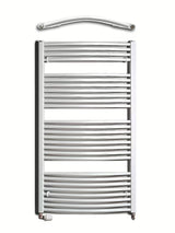 Biały kombinowany rurowy grzejnik łazienkowy Thermal Trend KDO 132x75 cm pro do łazienki lub przedpokoju.