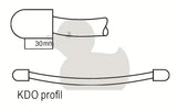 Biały elektryczny rurowy grzejnik łazienkowy Thermal Trend KDOE 450x1320 mm do łazienki.