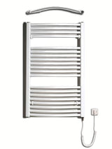 Biały elektryczny rurowy grzejnik łazienkowy Thermal Trend KDOE 600x960 mm z grzałką