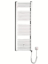 Biały prosty grzejnik rurowy elektryczny grzejnik łazienkowy Thermal Trend KE 450x1320 mm z grzałką 400 W