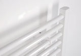 Biały prosty grzejnik rurowy elektryczny grzejnik łazienkowy Thermal Trend KE 450x1320 mm z grzałką 400 W