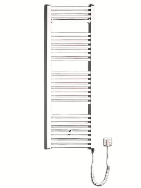 Biały prosty elektryczny grzejnik łazienkowy Thermal Trend 600x1680 mm z grzałką 600 W