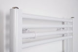 Biały prosty elektryczny grzejnik łazienkowy Thermal Trend 600x1680 mm z grzałką 600 W