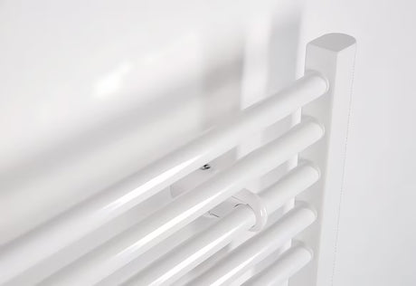 Biały prosty elektryczny grzejnik łazienkowy Thermal Trend 600x1680 mm z grzałką 600 W