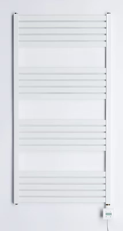 Biały elektryczny grzejnik łazienkowy Thermal Trend Kh Economy 60x120 cm z termostatem KTX i wyświetlaczem LCD