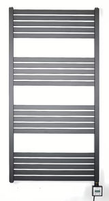 Elektryczny grzejnik łazienkowy Thermal Trend KH Economy 120x60 cm w kolorze czarny mat z termostatem KTX 3