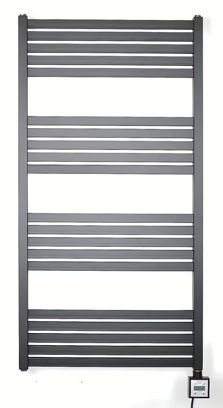 Elektryczny grzejnik łazienkowy Thermal Trend KH Economy 120x60 cm w kolorze czarny mat z termostatem KTX 3