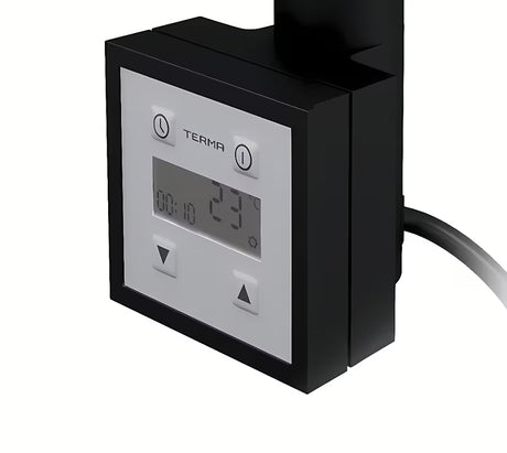 Elektryczny grzejnik łazienkowy Thermal Trend KH Economy 120x60 cm w kolorze czarny mat z termostatem KTX 3