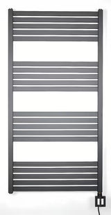 Elektryczny grzejnik łazienkowy Thermal Trend KH Economy 60x120 cm w kolorze czarnym matowym z termostatem KTX 4
