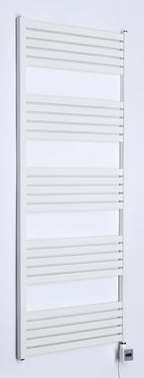 Biały elektryczny grzejnik łazienkowy Thermal Trend Kh Economy 150x60 cm z termostatem KTX 3 i wyświetlaczem LCD