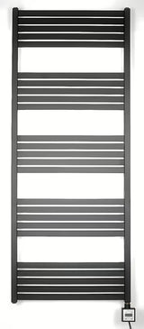 Elektryczny grzejnik łazienkowy Thermal Trend KH Economy 150x60 cm w kolorze czarny mat z termostatem KTX 3