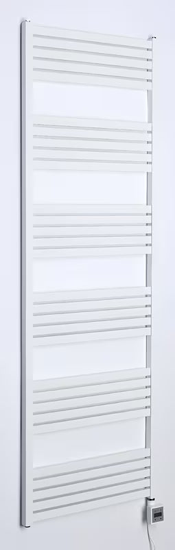 Biały elektryczny grzejnik łazienkowy Thermal Trend Kh Economy 60x180 cm z termostatem KTX i wyświetlaczem LCD