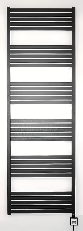 Elektryczny grzejnik łazienkowy Thermal Trend KH Economy 180x60 cm w kolorze czarny mat z termostatem KTX 3.