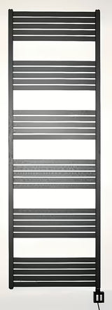 Elektryczny grzejnik łazienkowy Thermal Trend KH Economy 180x60 cm w kolorze czarny mat z grzałką KTX 4