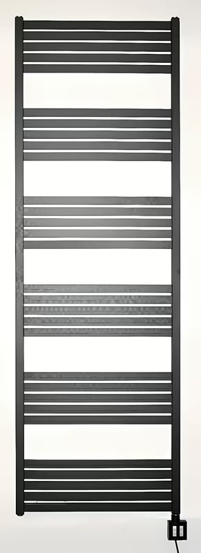 Elektryczny grzejnik łazienkowy Thermal Trend KH Economy 180x60 cm w kolorze czarny mat z grzałką KTX 4