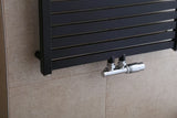 Kombinowany grzejnik łazienkowy Thermal Trend Kh 97x45 cm w wykończeniu czarny mat