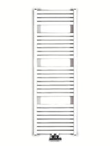 Biały kombinowany grzejnik łazienkowy Thermal Trend o wymiarach 45x133 cm do łazienki