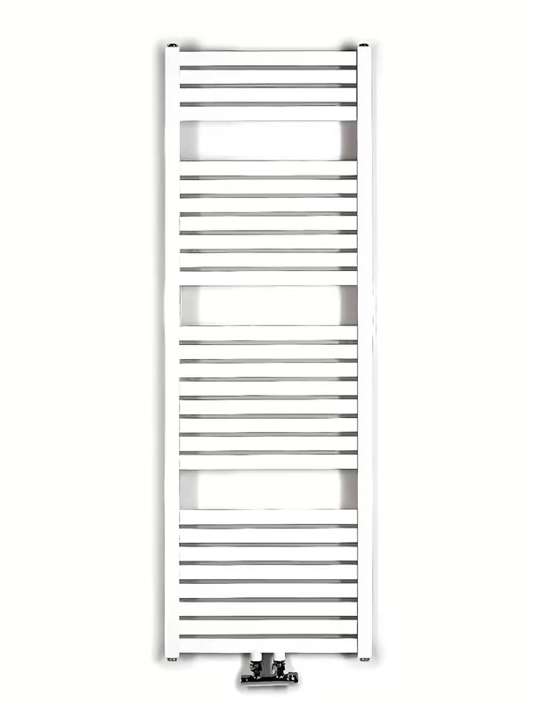 Biały kombinowany grzejnik łazienkowy Thermal Trend o wymiarach 45x133 cm do łazienki