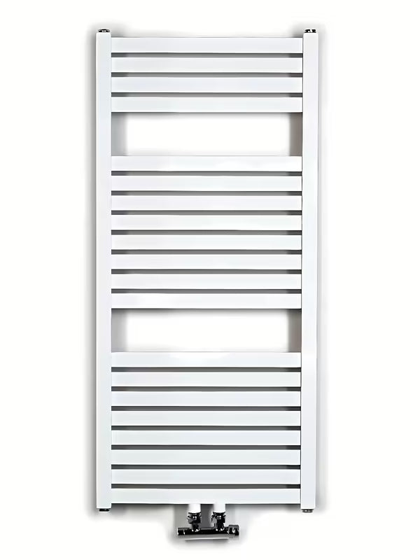 Biały kombinowany grzejnik łazienkowy Thermal Trend o wymiarach 45x97 cm