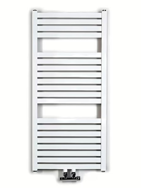 Biały kombinowany grzejnik łazienkowy Thermal Trend o wymiarach 45x97 cm