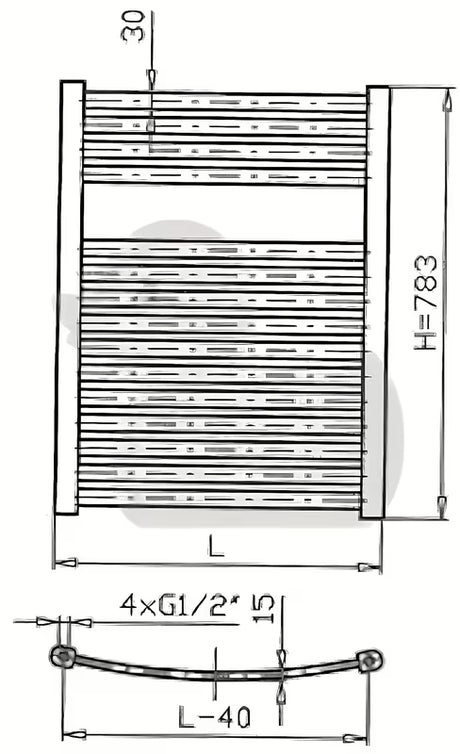 Biały kombinowany grzejnik rurowy grzejnik łazienkowy Thermal Trend KM 45x78,3 cm pro do łazienki i przedpokoju.