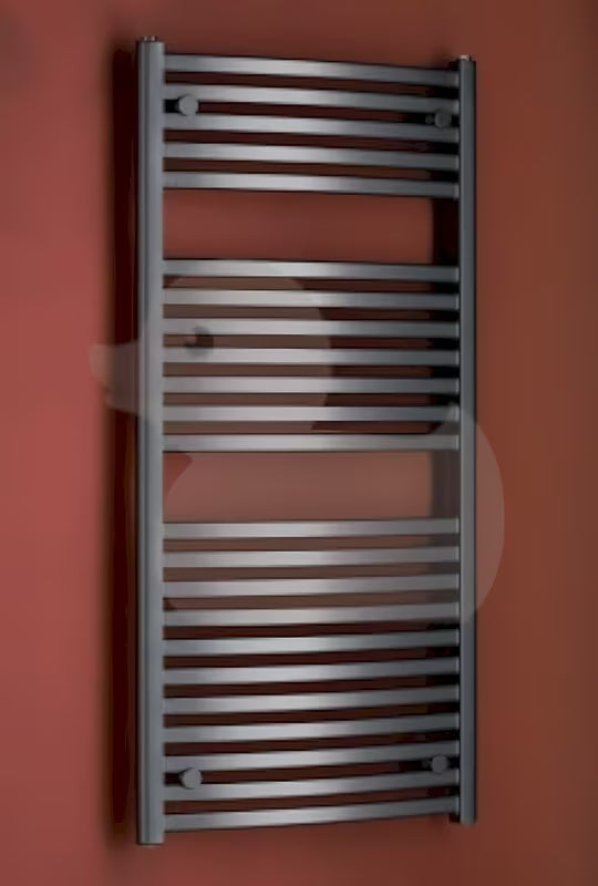 Biały kombinowany grzejnik rurowy grzejnik łazienkowy Thermal Trend KM o wymiarach 75x123,3 cm.
