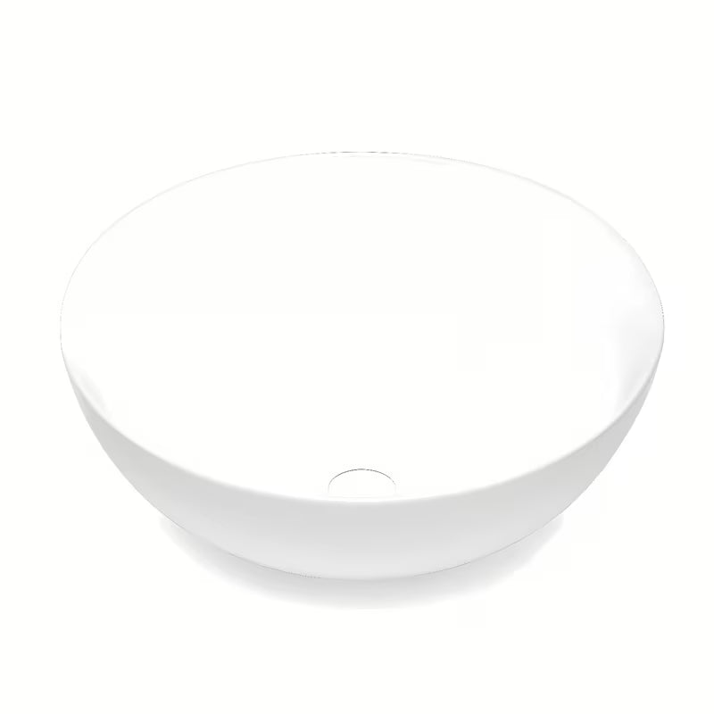 Biała umywalka nablatowa  Triomini Slim 38,5 x 38,5 cm z cienkościennej ceramiki