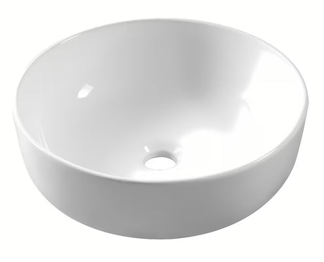 Biała umywalka nablatowa  SIKO Triomini Slim z cienkościennej ceramiki 38,5x38,5 cm bez przelewu