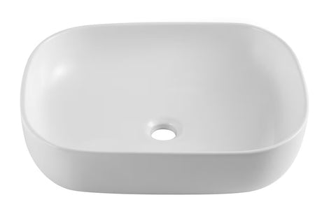 Biała umywalka nablatowa  Triomini Slim 50x40 cm z cienkościennej ceramiki