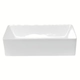 Biała prostokątna umywalka nablatowa  Triomini Slim z cienkościennej ceramiki, 55 x 39 cm