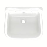 Biała wisząca ceramiczna zlew gospodarczy Vitra z przelewem, wymiar 43x37 cm.