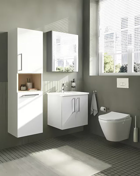 Biała DESKA sedesowa Vitra Integra z slim wzornictwem i funkcją soft Close