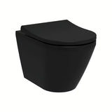 Czarna miska WC wisząca vitra Integra z deską soft Close ze spłukiwaniem Rim-Ex